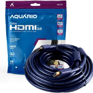 Cabo HDMI 2.0 4K 3D 19 pinos - 10 metros